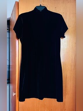 Michele Black Velvet Mini Dress